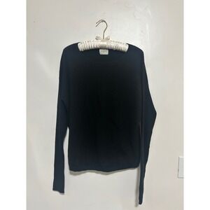LE KASHA Black 100% Cashmere Crew Neck‎ Long Sleeve Sweater Women's Size M